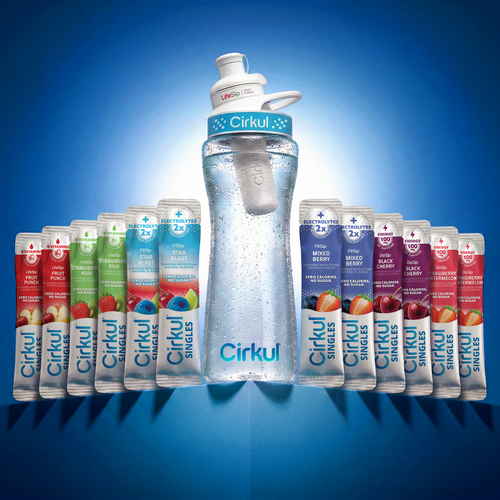 22oz. Plastic Bottle, LifeSip® Fruit Punch, & 18pk Cirkul® Singles